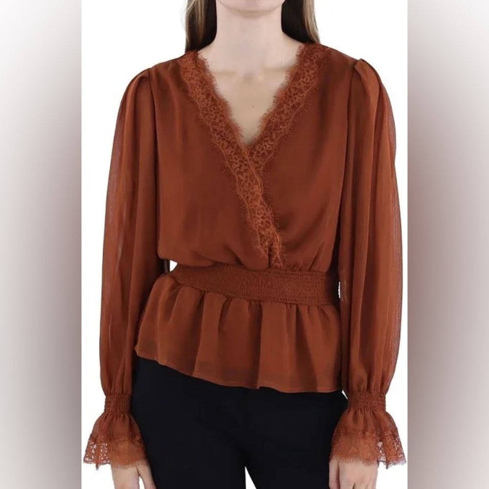 NWT Self Esteem Large Long Sleeve V-Neck